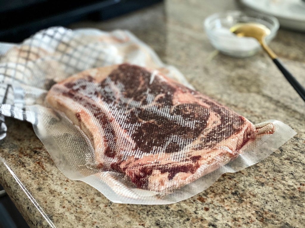 meal prepping sous vide frozen beef