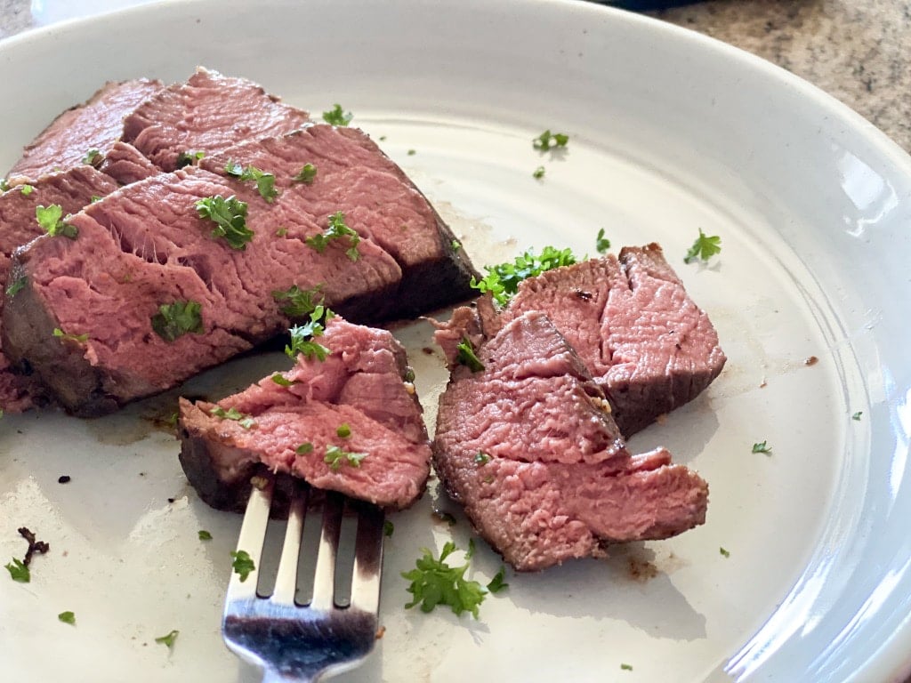 Sous Vide Beef Tenderloin with Red Wine Mushroom Sauce - Went Here