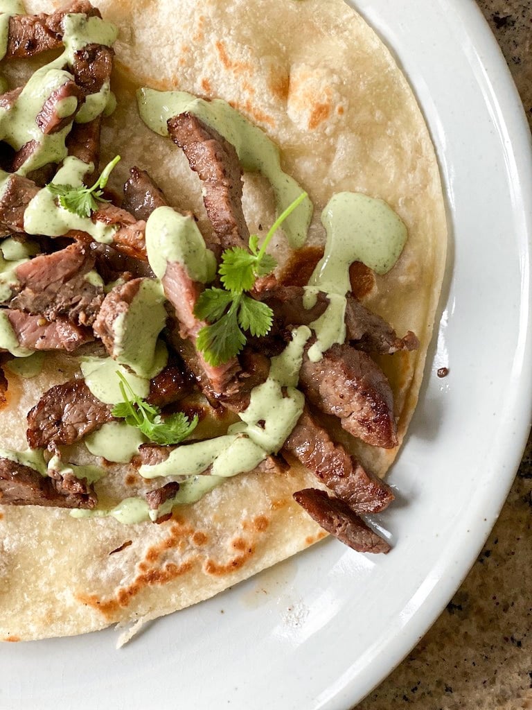 sous vide beef tacos