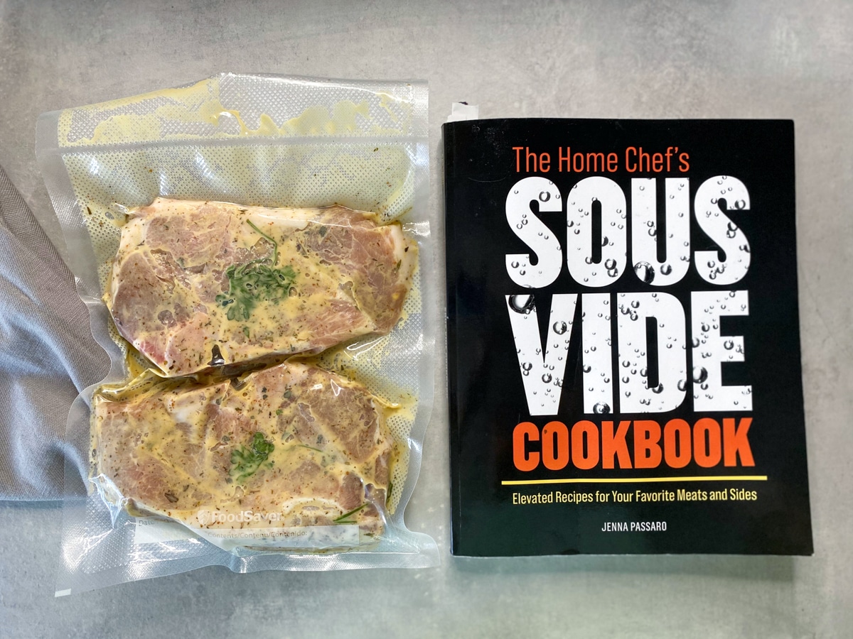 sous vide pork chops with the home chef's sous vide cookbook