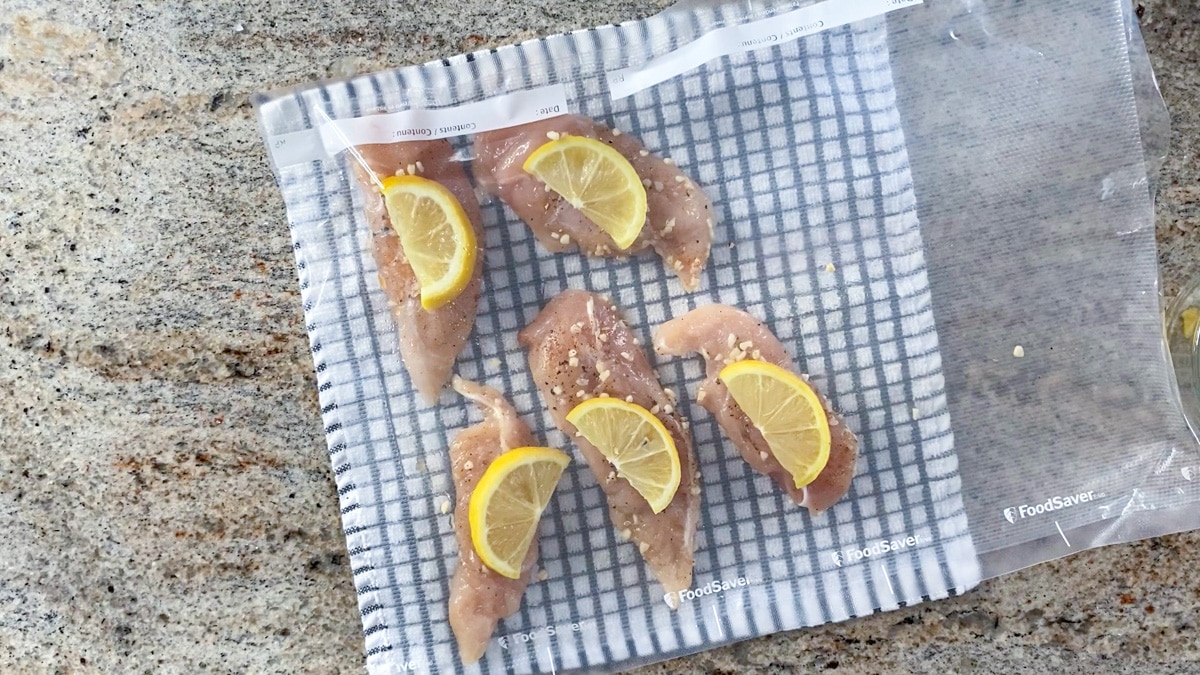 adding lemon to sous vide chicken