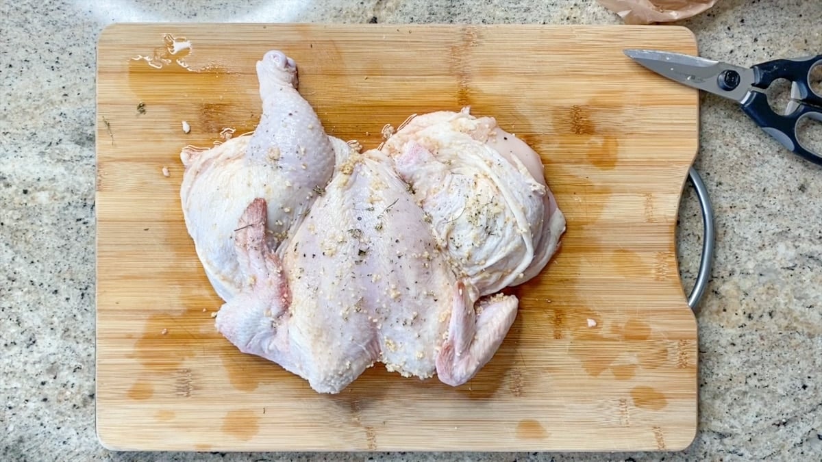 seasoning whole roast chicken for sous vide cooking