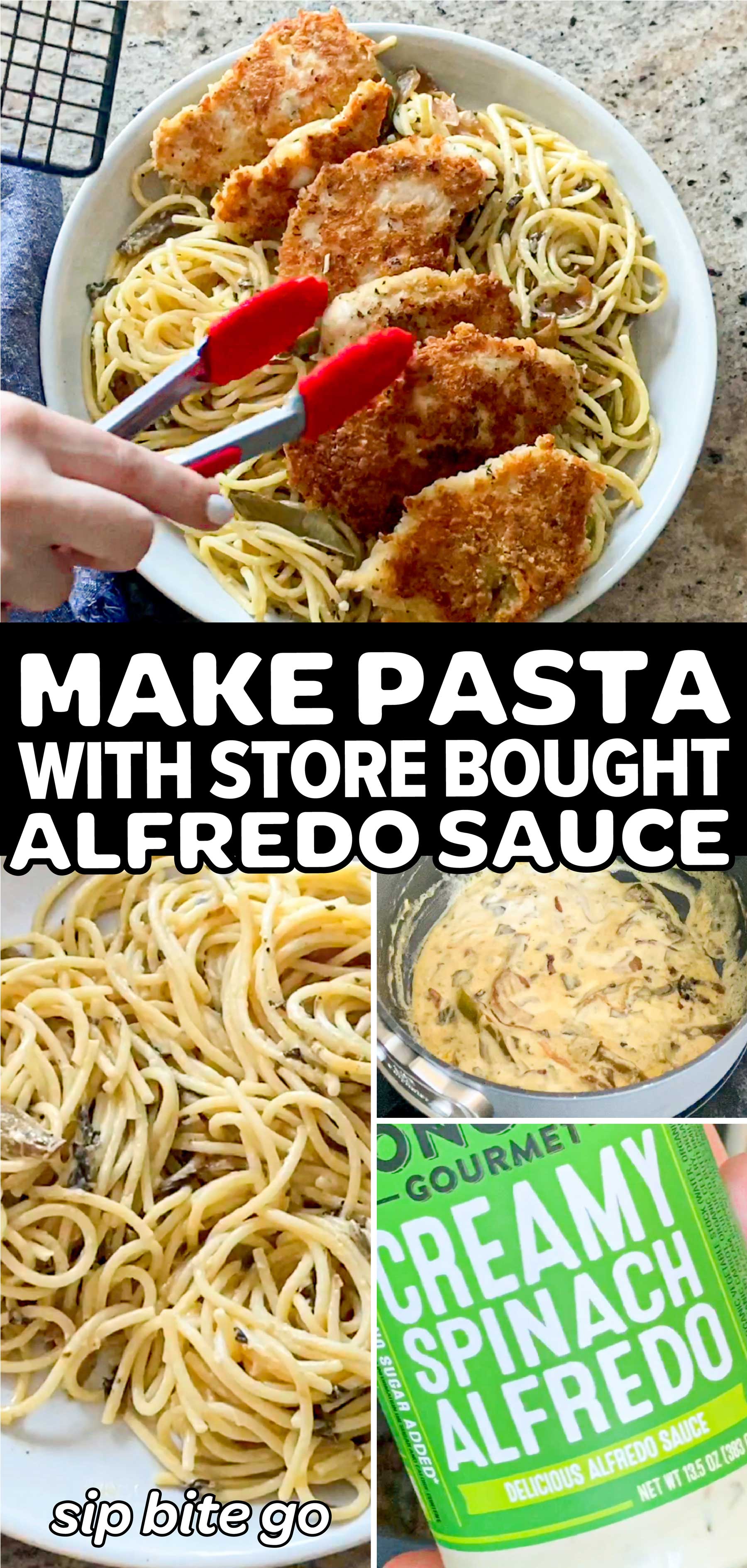 making-pasta-with-alfredo-sauce-from-a-jar-sip-bite-go