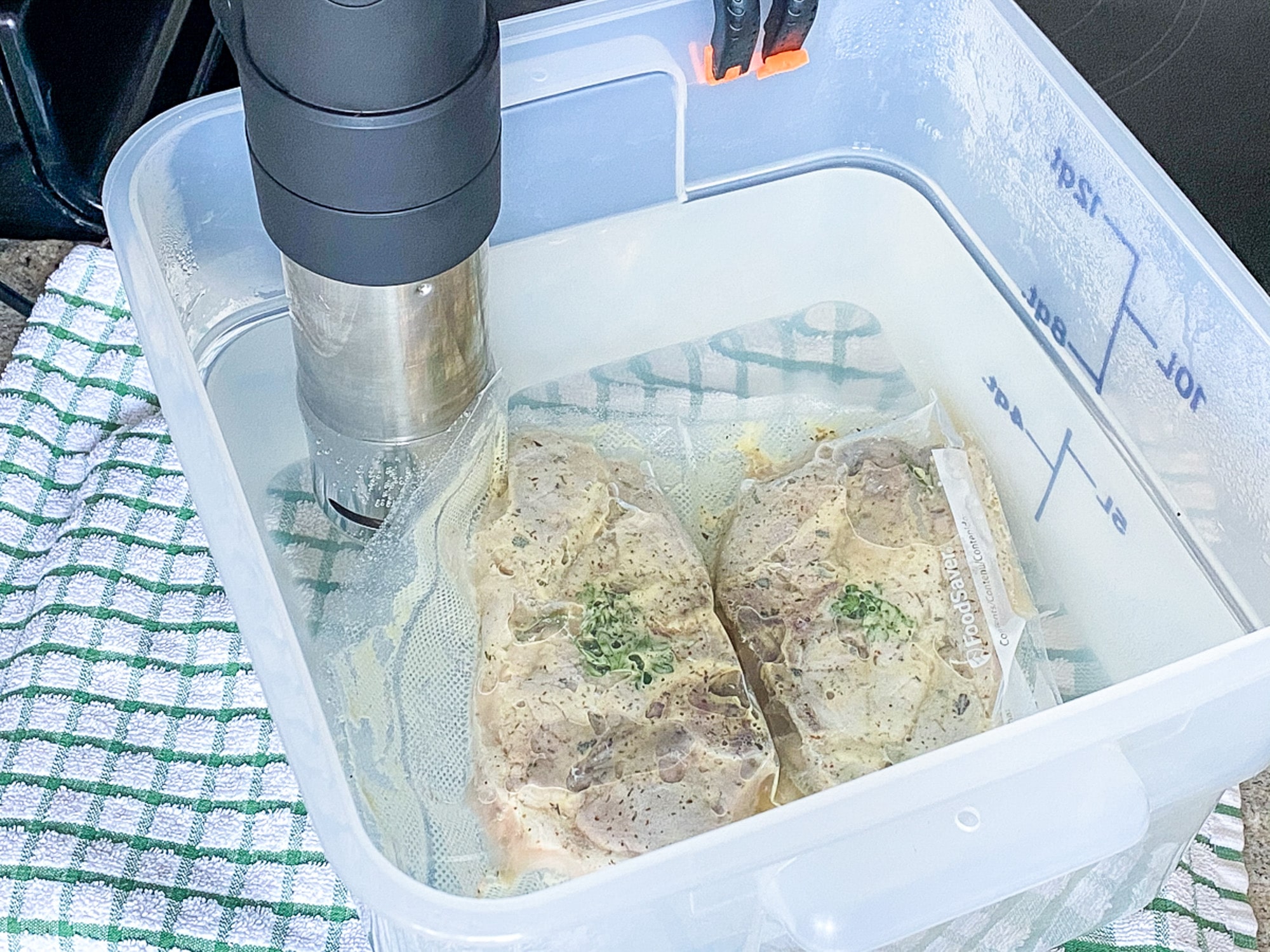 cooking sous vide pork chops recipe with the anova precision cooker