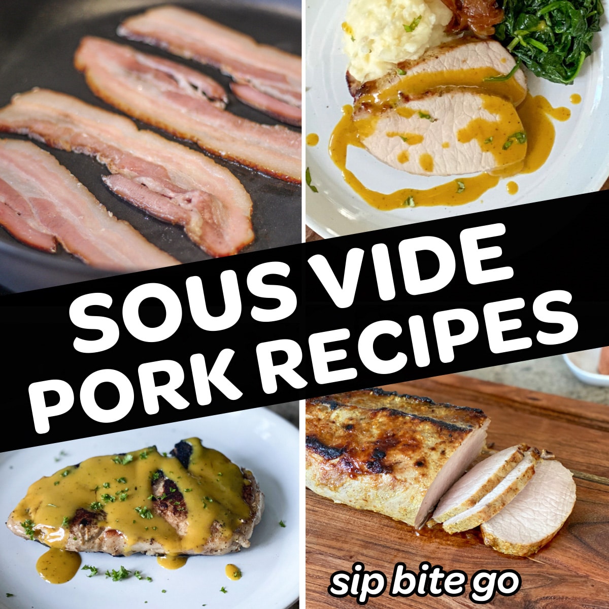 pork sous vide recipes collage feature