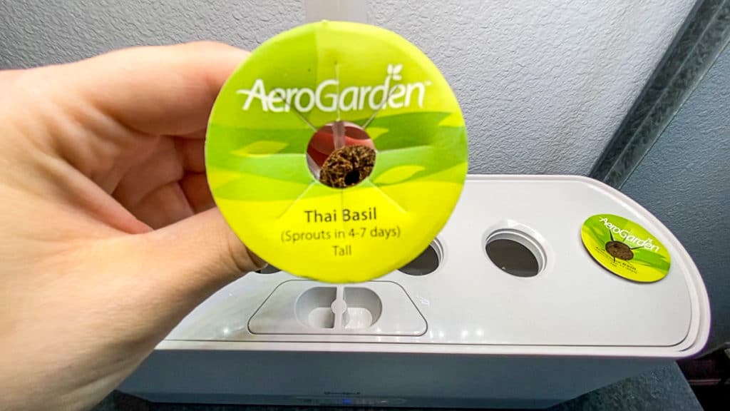 adding herb pods to aerogarden harvest