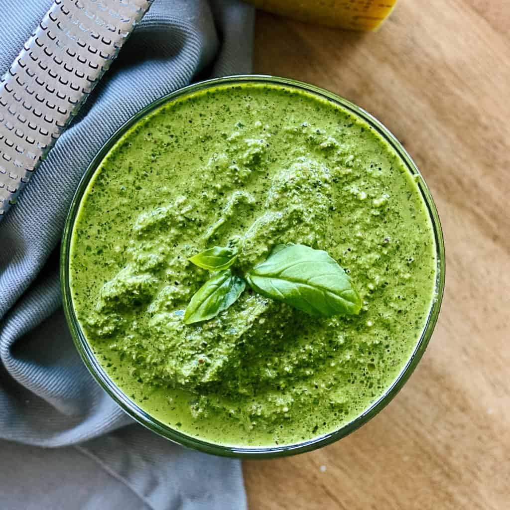 Spinach Basil Pesto with Walnuts Sip Bite Go Quick & Easy