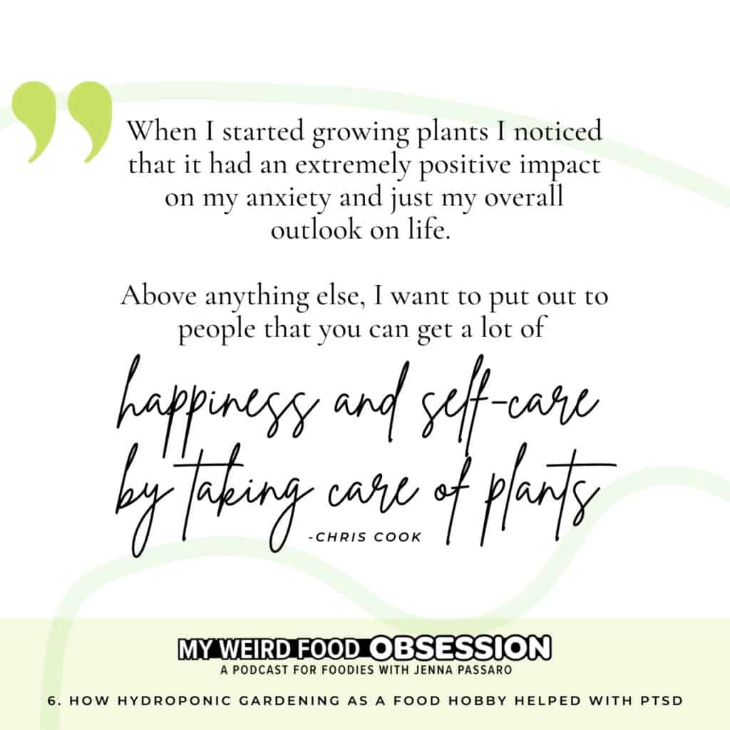 hobby and food quote about happiness and self care and taking care of plants