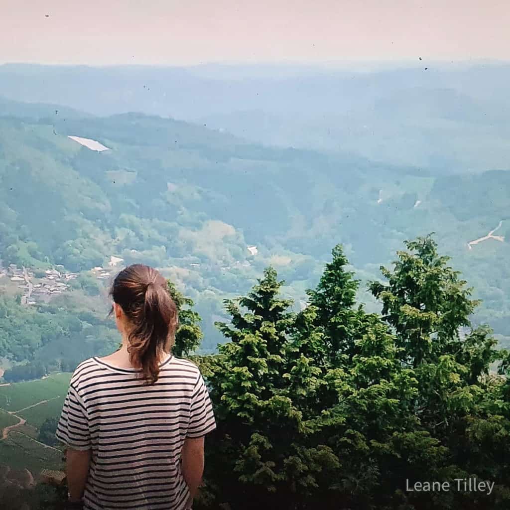woman overlooking a valley