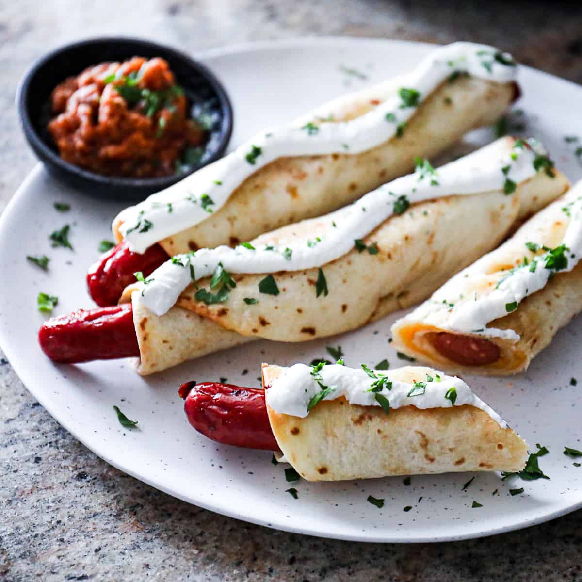 Mexican-style hot dogs recipe