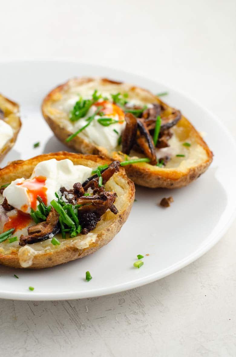 Potato Skins with Bacon Bits.