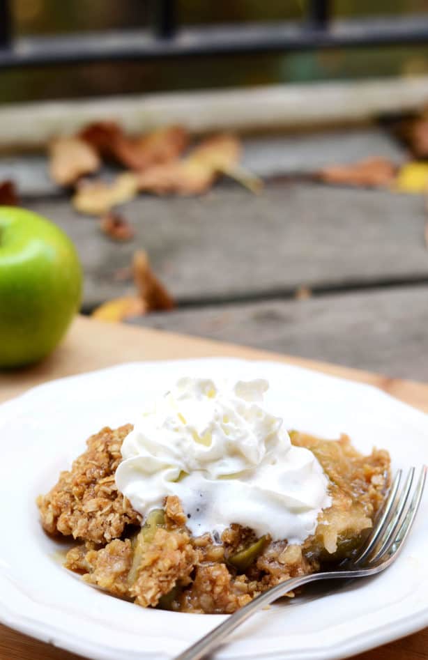 Salted Caramel Apple Crisp