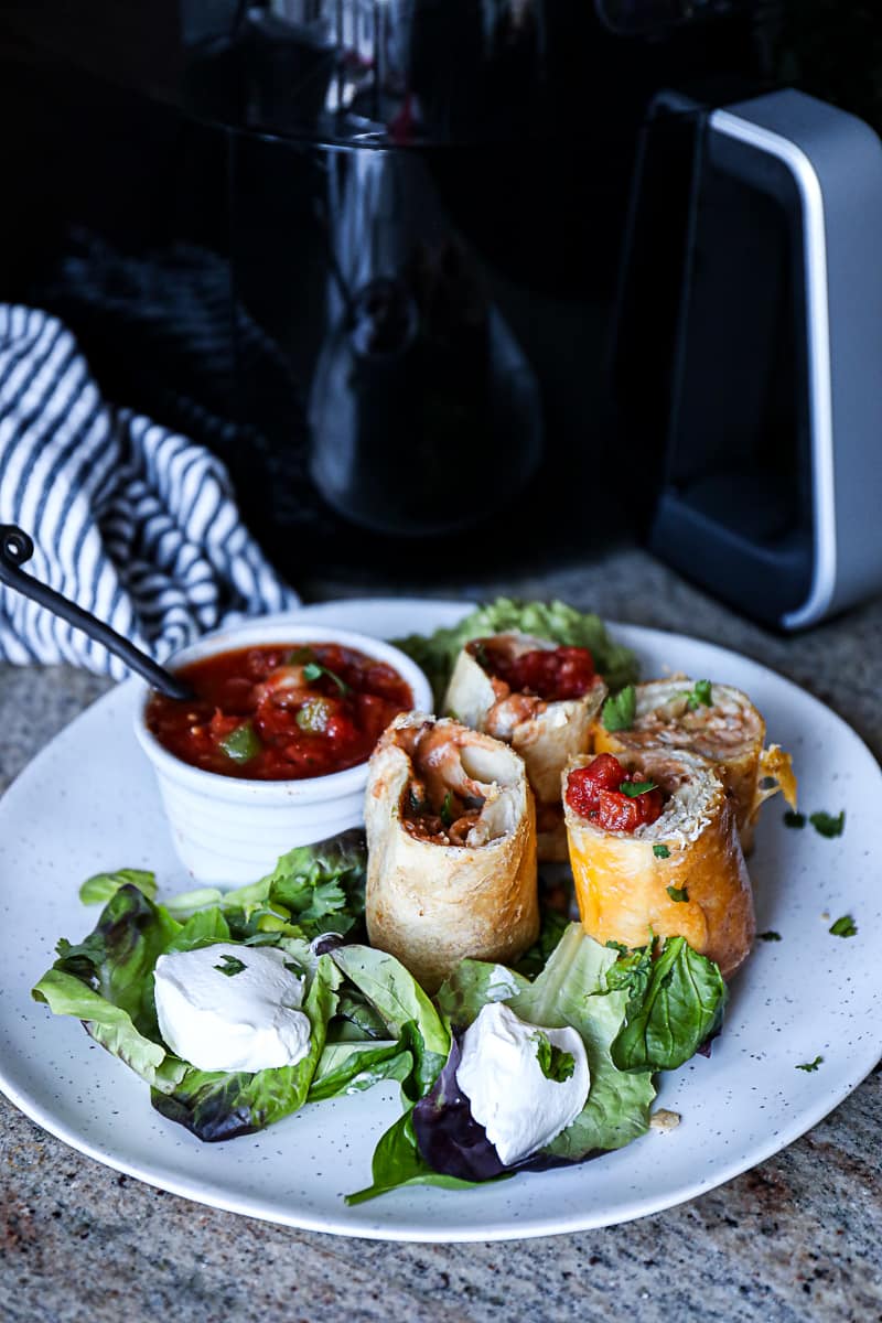 Example of frozen foods air fryer cooked.