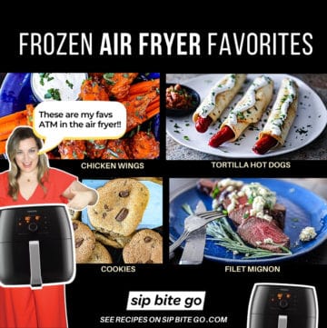 Favorite frozen food in air fryer charts.