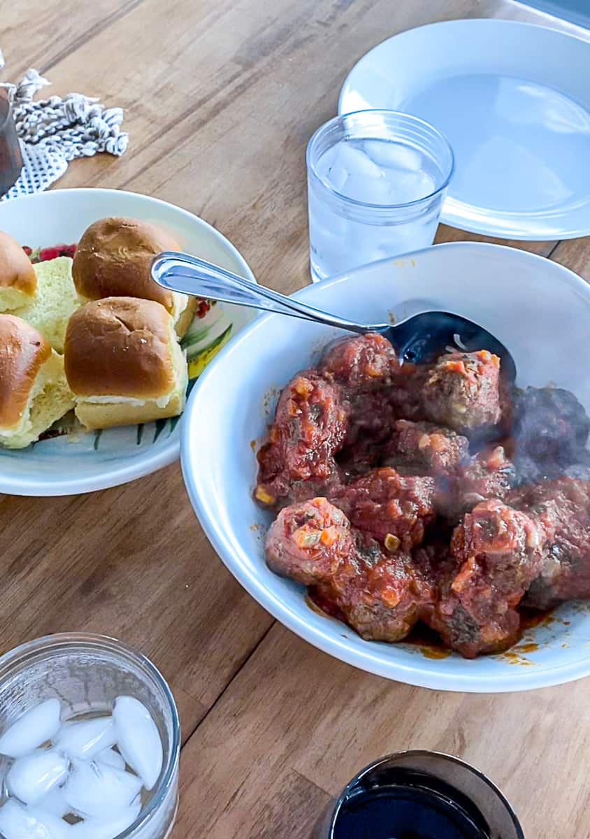 Ground beef party dishes Meatball Sliders