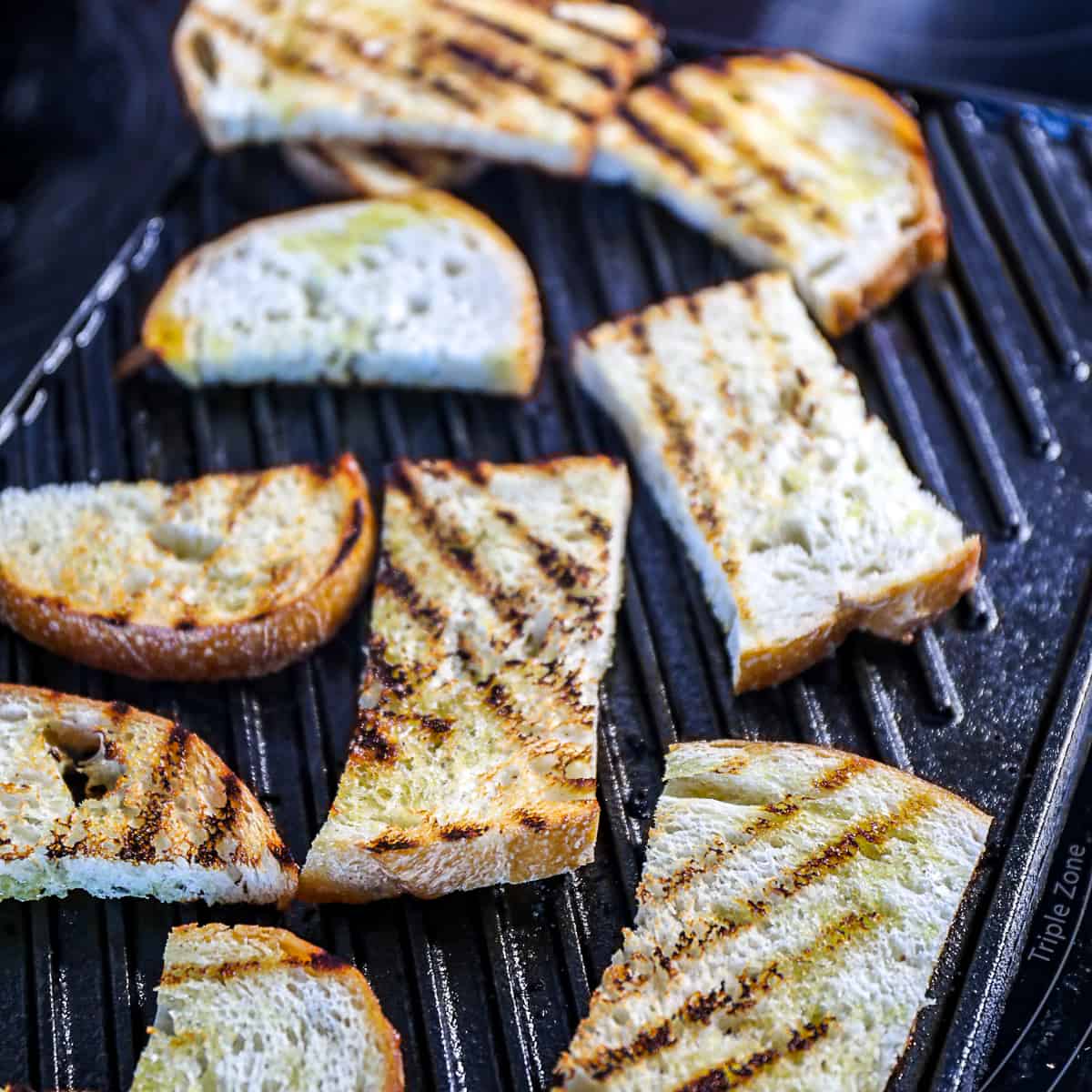 How To Toast Bread In Pan Grill Pan Crostini Sip Bite Go Feature 