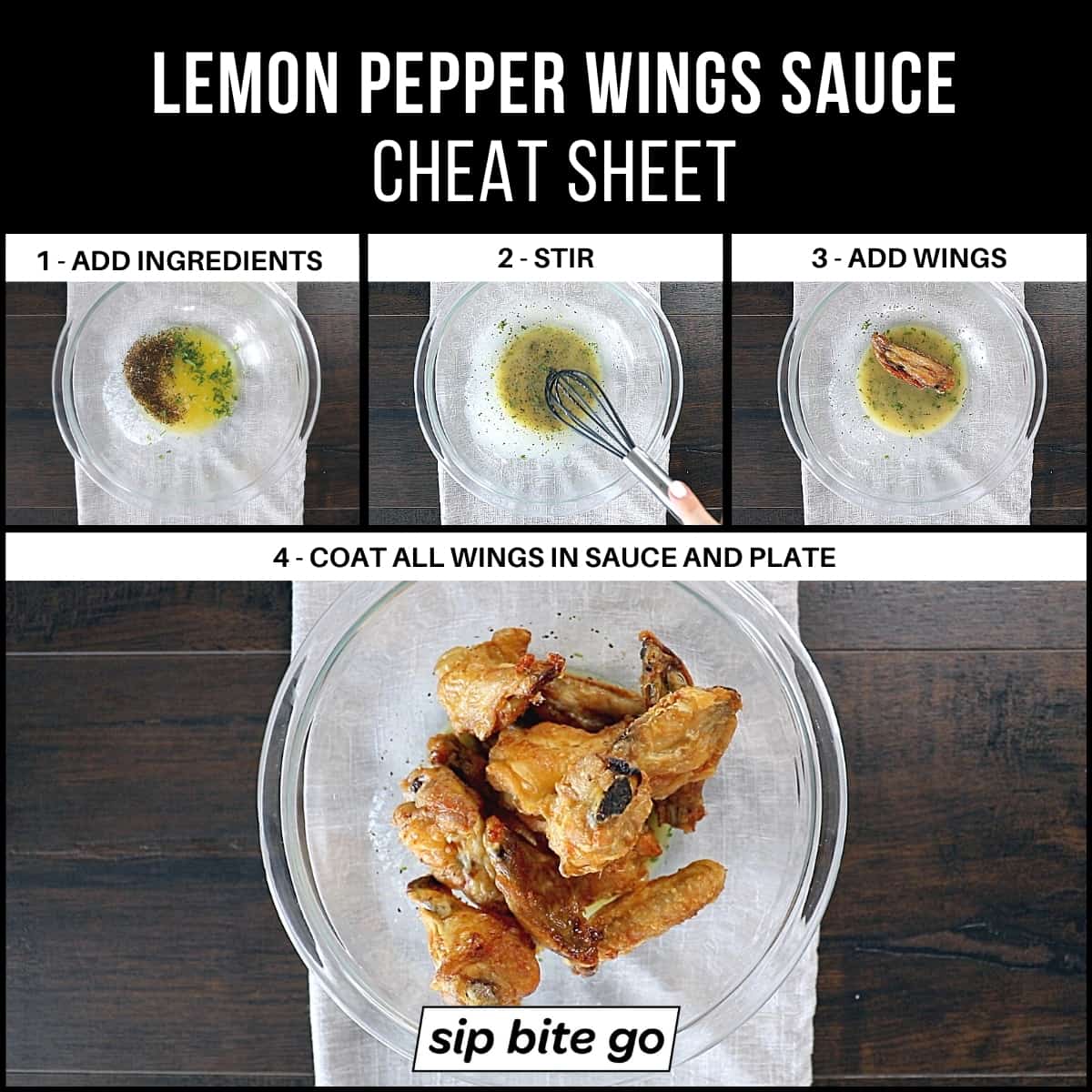 Steps to make lemon pepper wings sauce.