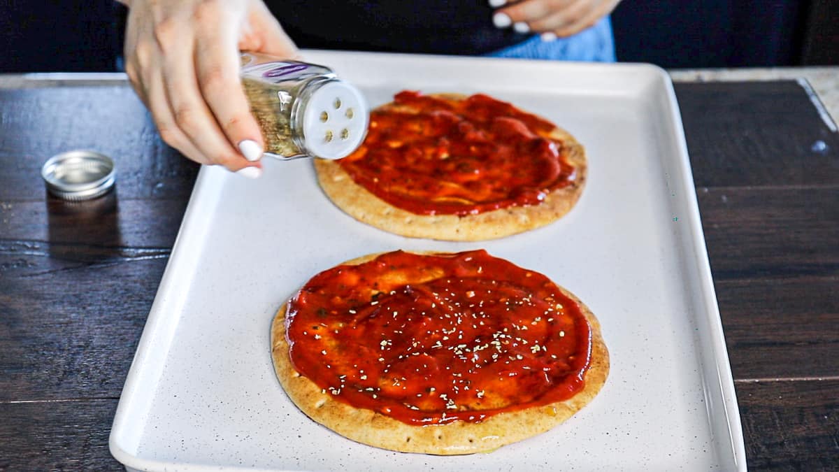 pizza sauce on dough