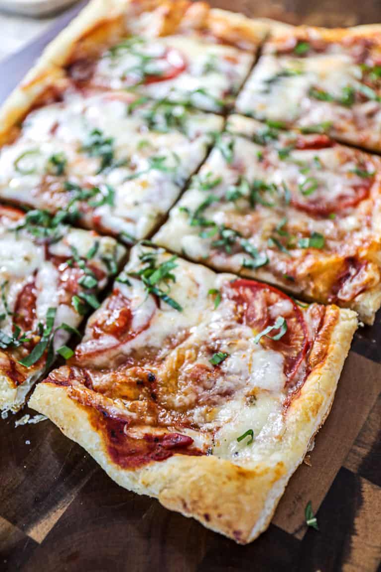 Easy Puff Pastry Pizza Recipe - Sip Bite Go