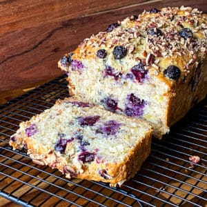 Easy Blueberry Banana Bread With Toasted Nuts