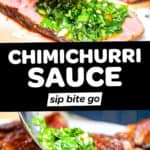 Chimichurri Sauce image collage with text overlay