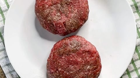 raw ground beef patties for burgers