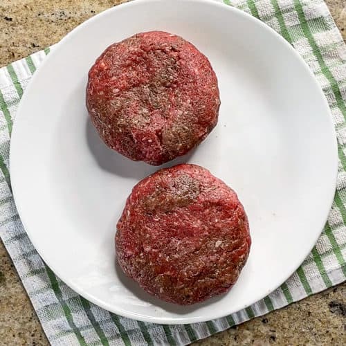 raw ground beef patties for burgers