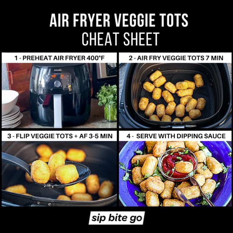 Crispy Veggie Tots In Air Fryer (Frozen Cauliflower / Broccoli) Sip