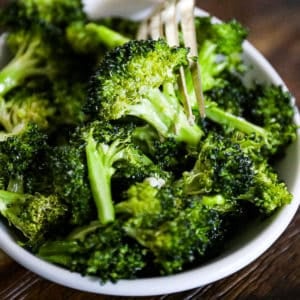 Closeup of Broccoli Air Fried