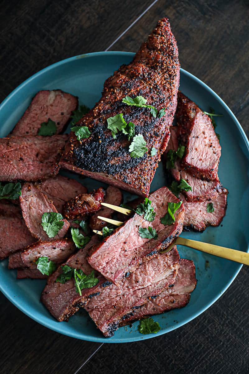 Cooked Smoked Tri Tip Platter