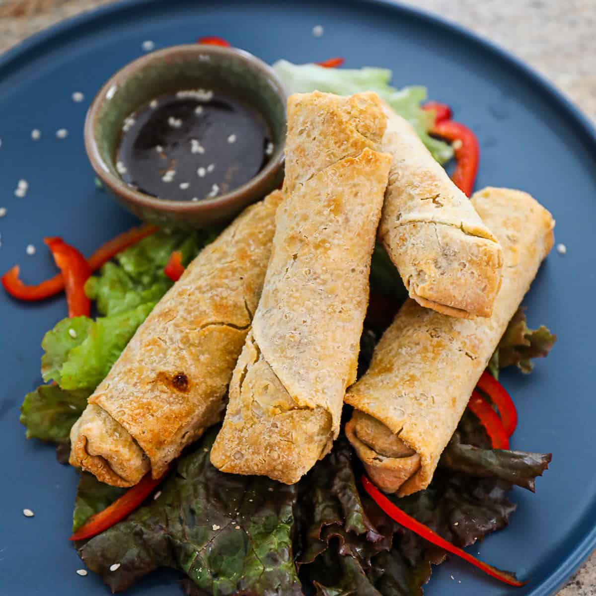 Cooked Air Fryer Egg Rolls