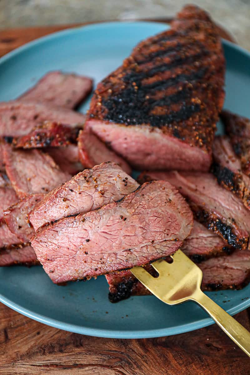 Sliced Brisket Style Smoked Tri Tip Traeger Recipe