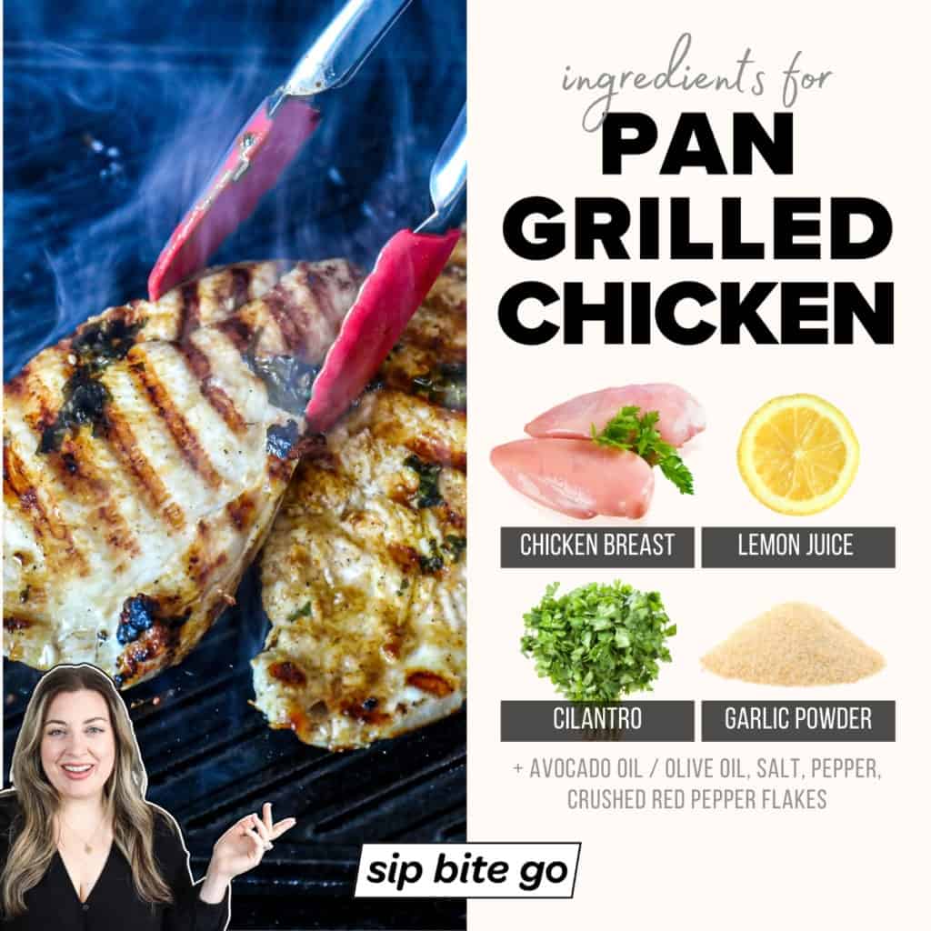 Easy Pan Grilled Chicken On Stove (Indoor Grill Recipe) Sip Bite Go