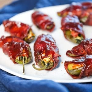Traeger Smoked Jalapeno Poppers with bacon and melted cheese