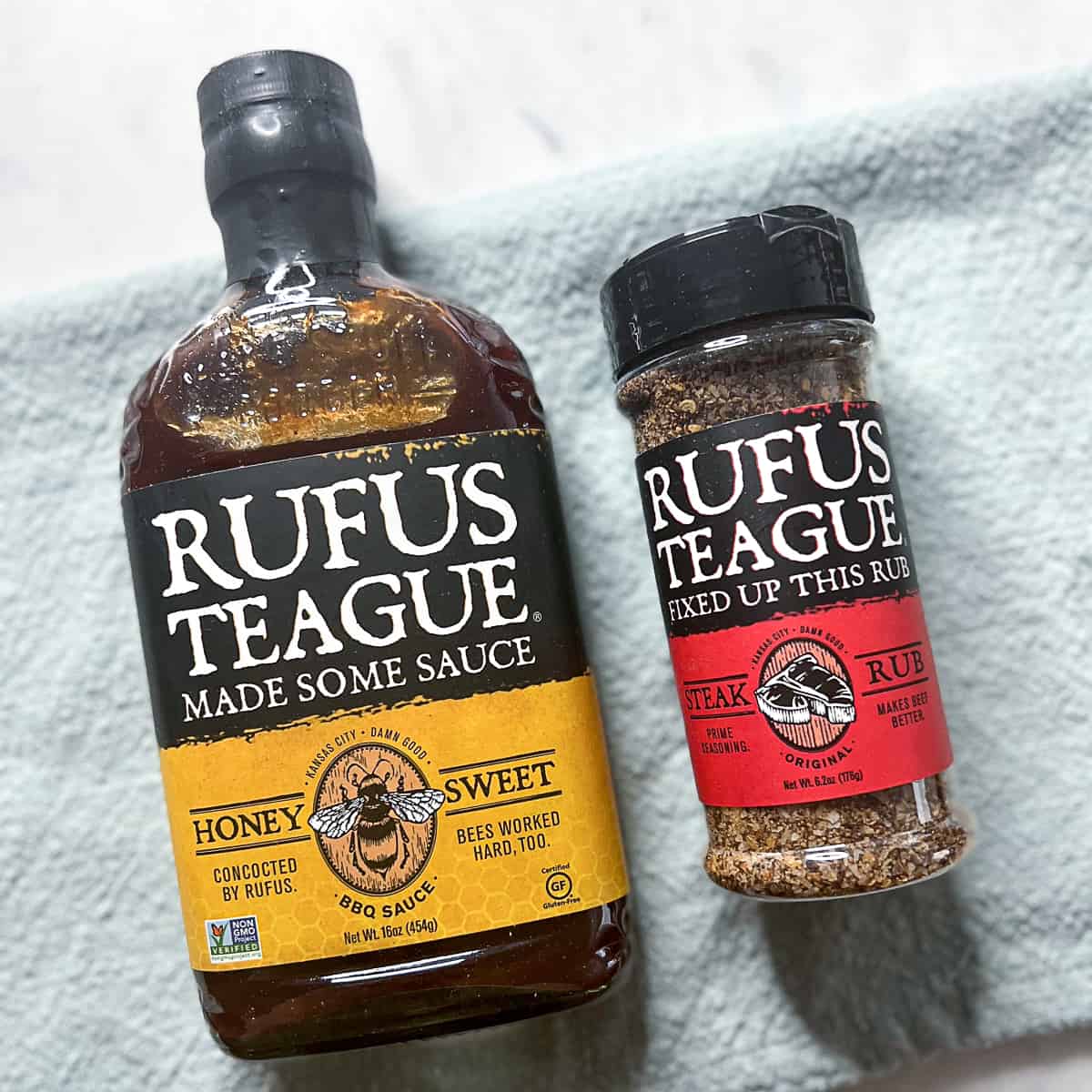 Rufus Teague Honey Sweet BBQ Sauce and Steak Rub for a gift for grill masters