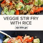 Stir Fry With Rice Recipe photos with text overlay