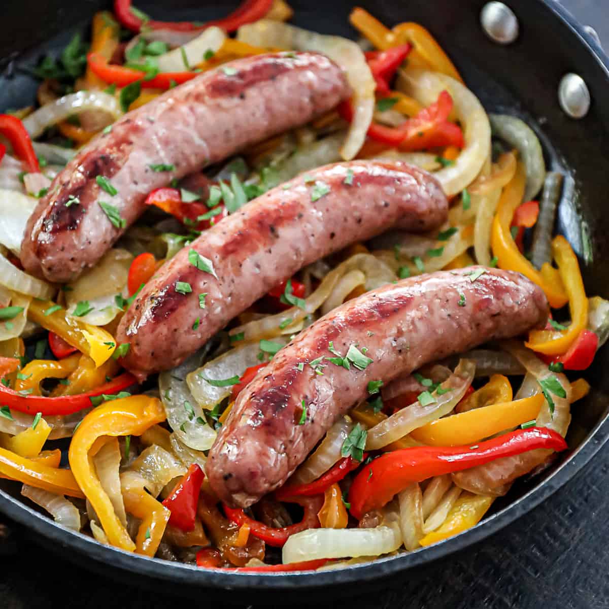 Pan-Fried Beer and Onion Bratwurst - Craving Tasty