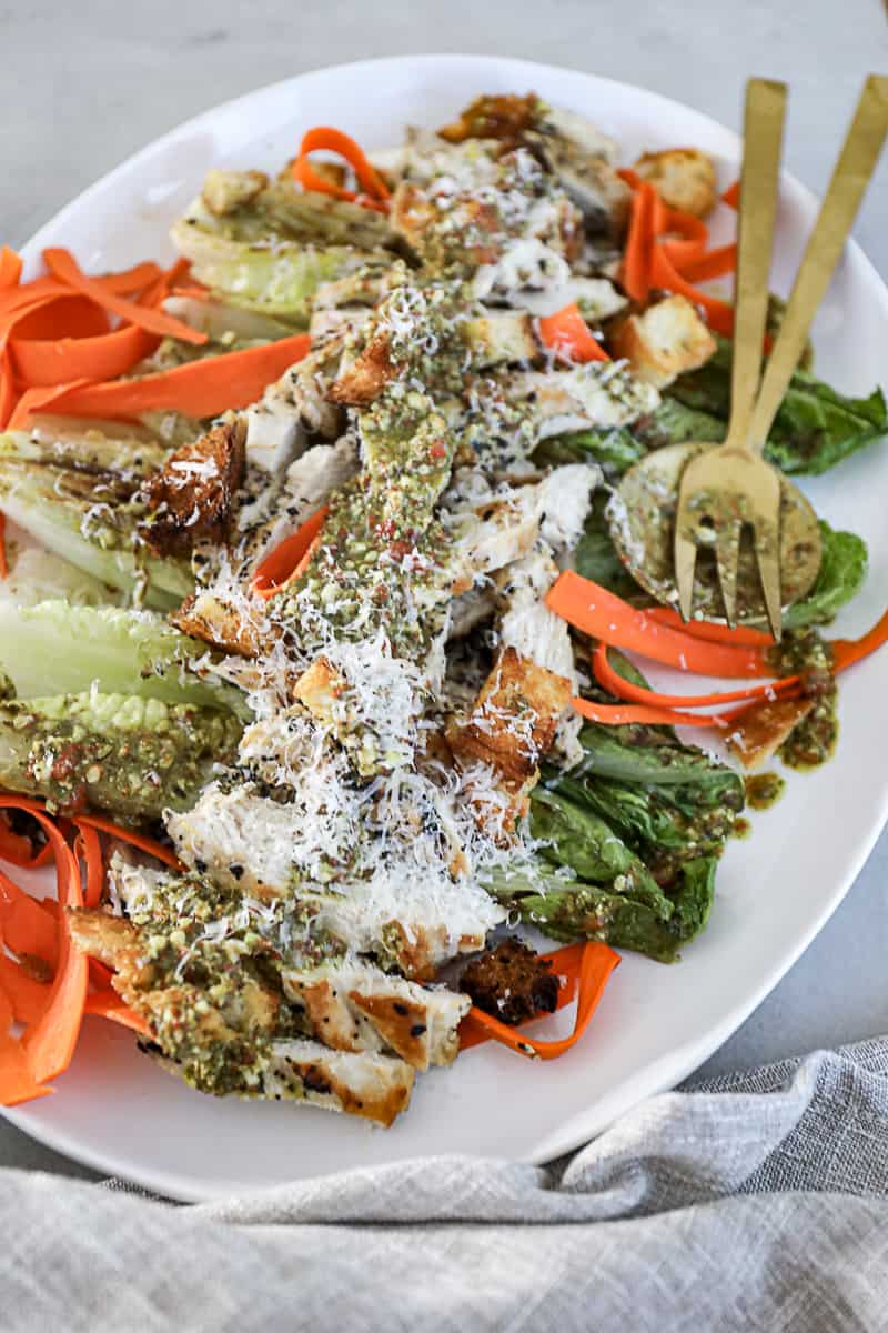 Grilled Romaine With Chicken