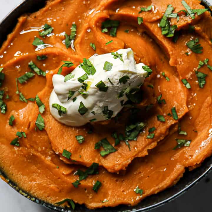 Crock Pot Sweet Potatoes (Mashed in the Slow Cooker) - Sip Bite Go