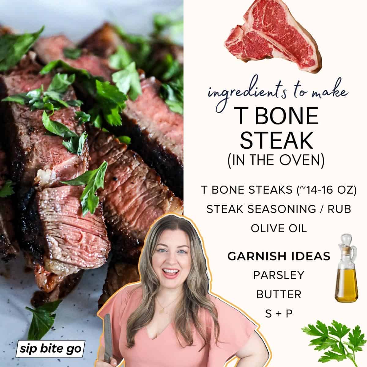 Ingredients for tbone steak in oven recipe