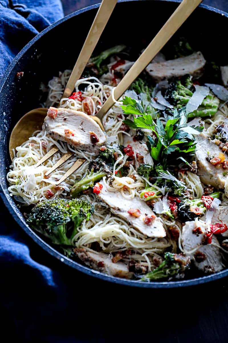 Angel Hair Pasta Side Dish with Vegetables