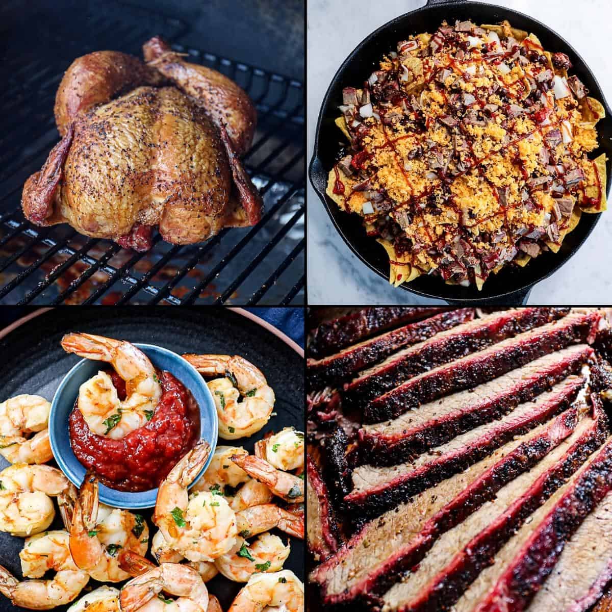 Collage of Easy Smoker Recipes For Traeger Pellet Grill