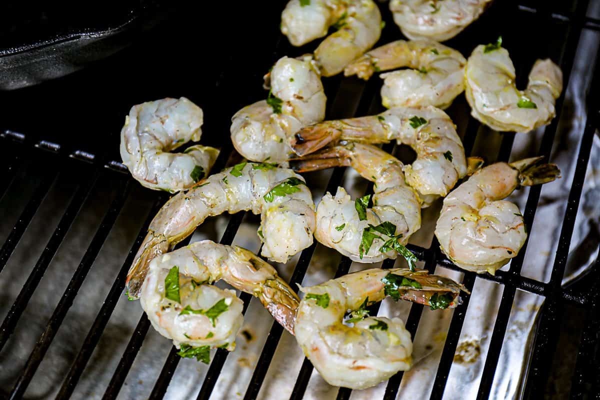 Smoking Shrimp directly on grill racks without skewers