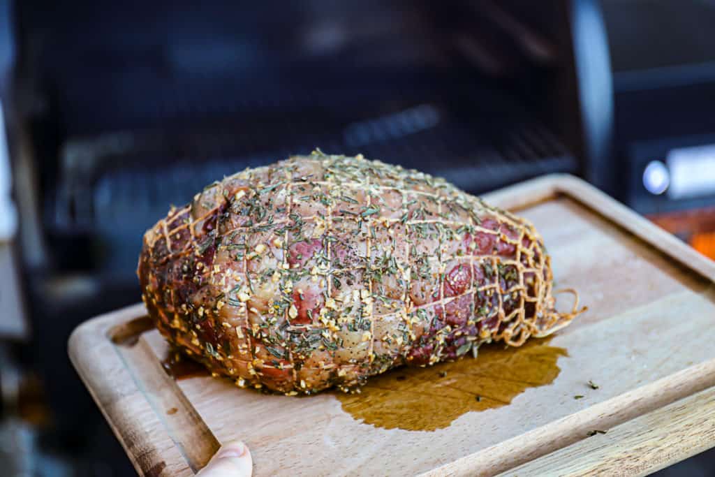 Smoked Leg of Lamb (Boneless Recipe On Traeger Smoker) - Sip Bite Go