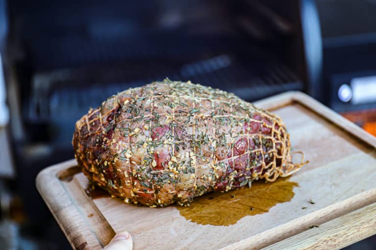 Smoked Leg of Lamb (Boneless Recipe On Traeger Smoker) - Sip Bite Go