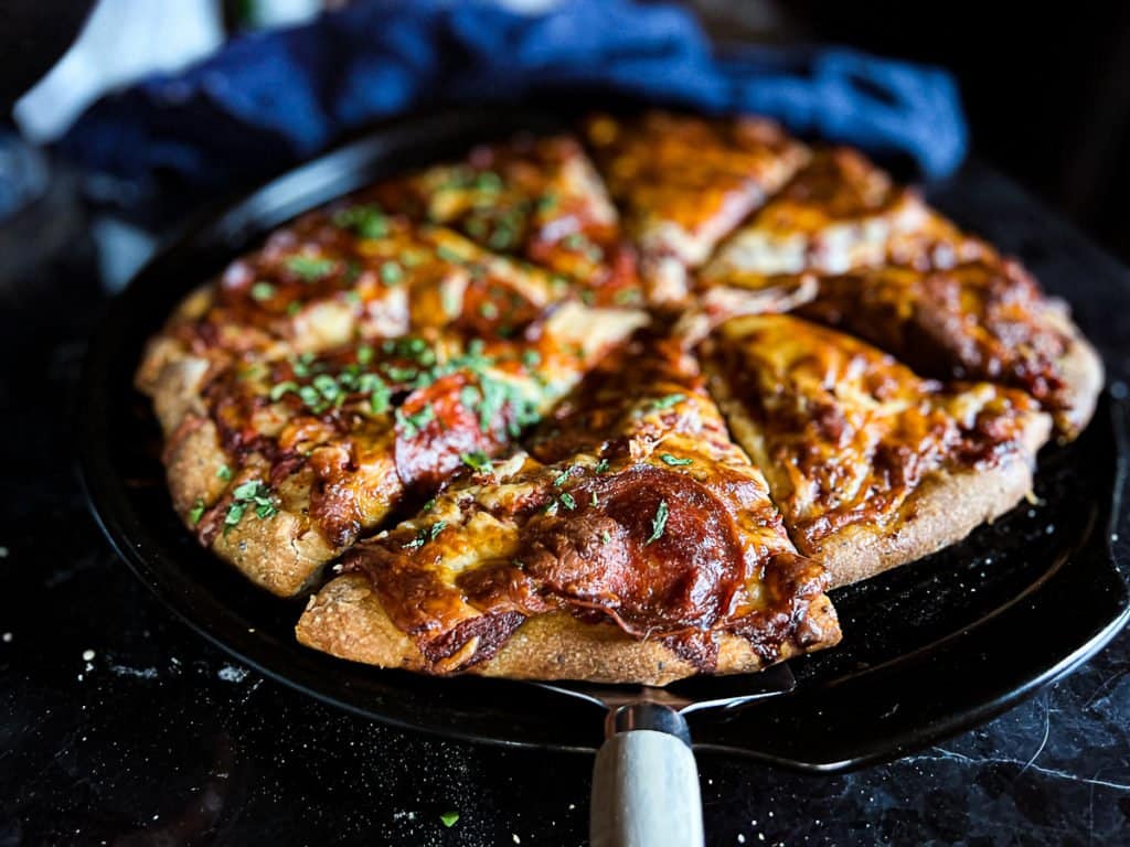 Crispy Pizza Stone Crust (Pizza Recipe + Dough Tips) Sip Bite Go