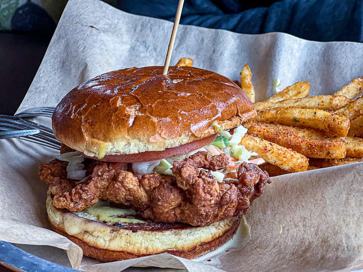 Fried Chicken from American food lunch spot in Allen Texas Lazy Dog