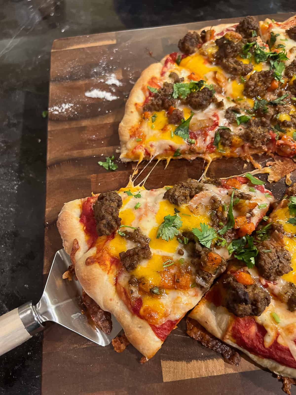Homemade Taco Ground Beef Pizza Recipe