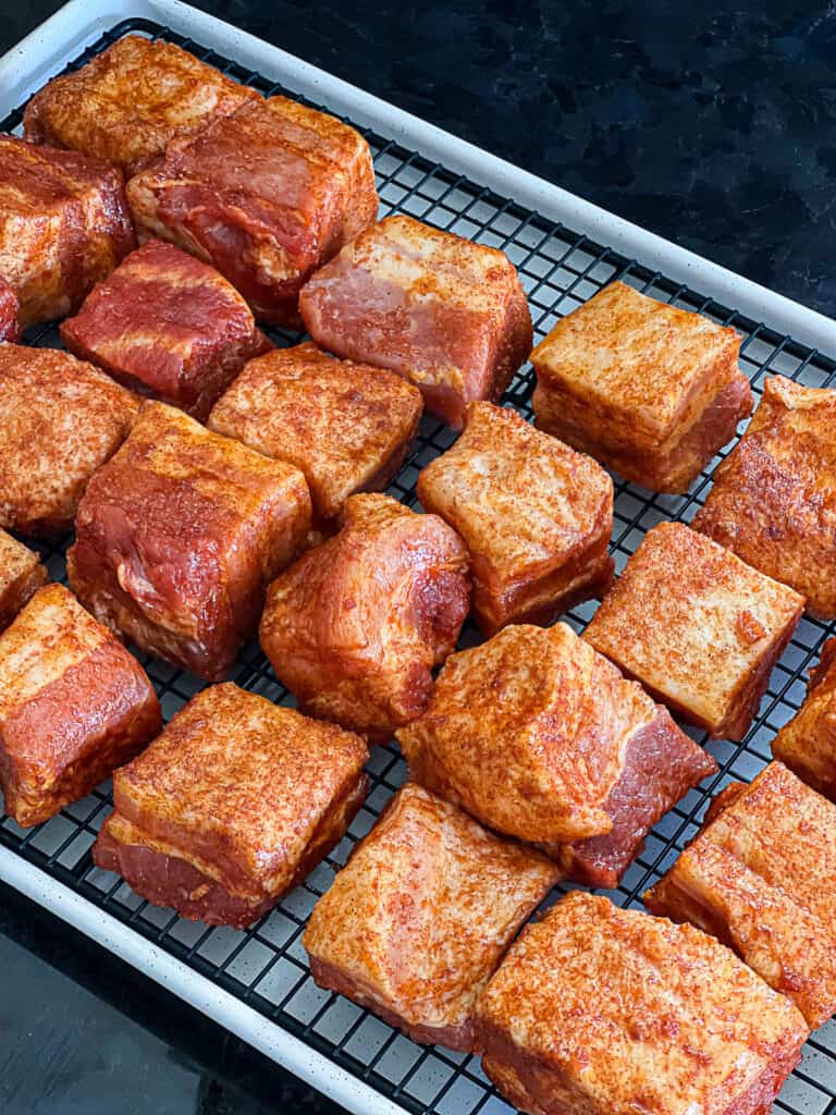 Easy Traeger Smoked Pork Belly Burnt Ends Sip Bite Go