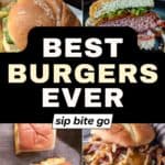 Best Burger Recipes image collage with text overlay